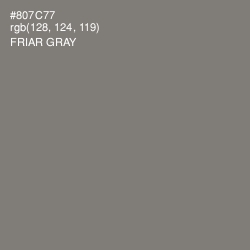 #807C77 - Friar Gray Color Image